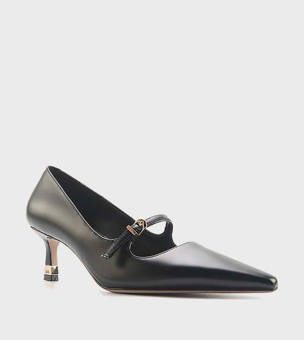 BELLE Buckle Detail Pointed Toe Pumps