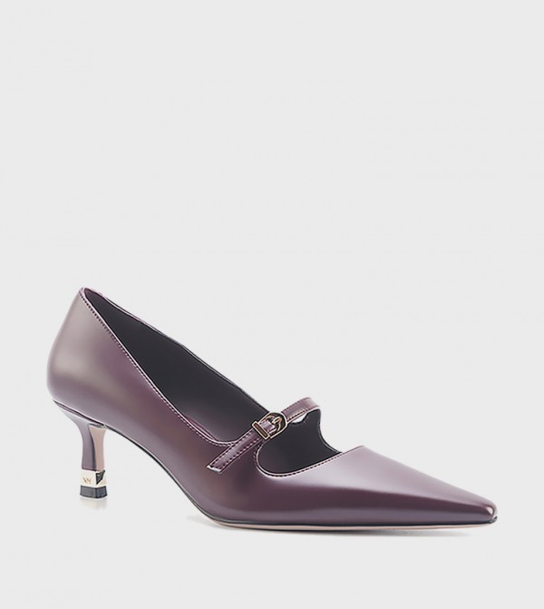 BELLE Buckle Detail Pointed Toe Pumps