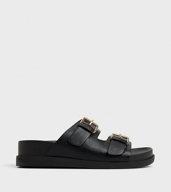 BETHANNE Buckle Detail Comfort Sandals