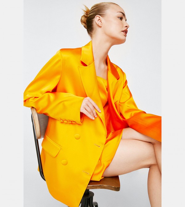 Orange sales oversized blazer