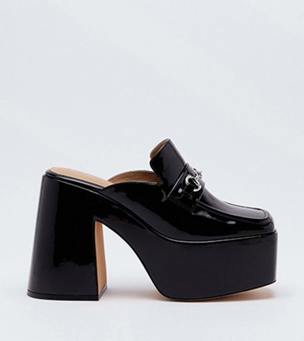 Patent leather platform loafers on sale