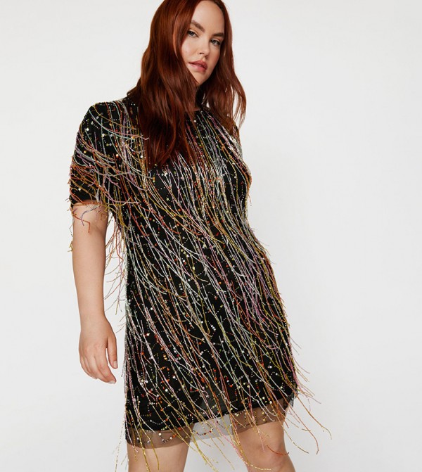 Buy Nasty Gal Tassel Beaded Mini Shift Dress In Multiple Colors ...