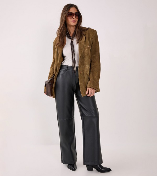 Essentials Faux Leather Trousers