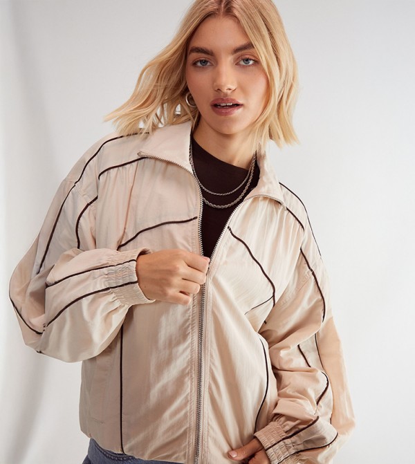 Long Sleeves Nylon Windbreaker Jacket