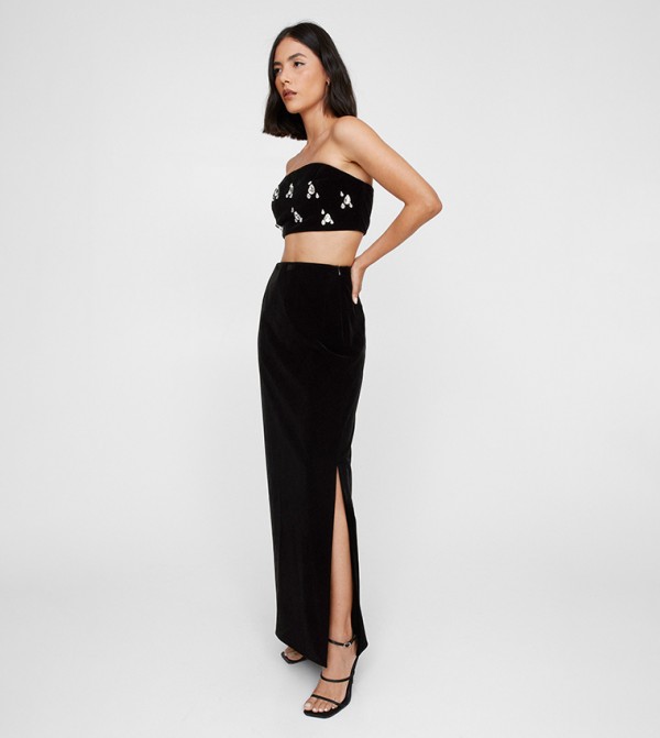 Velvet Maxi Skirt