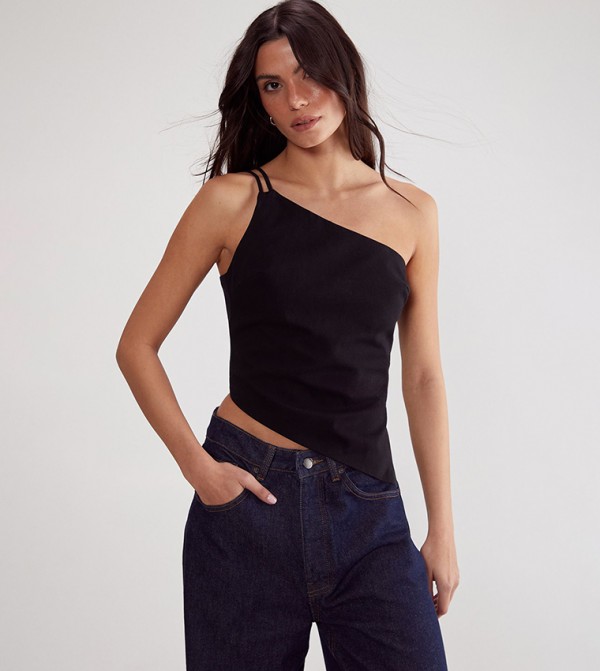 Twill Tailored Asymmetric Top