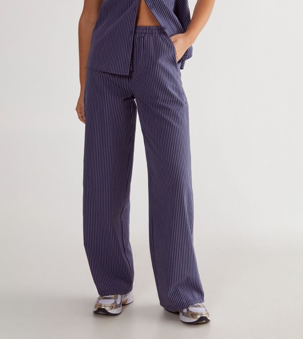 Striped Straight Fit Pants