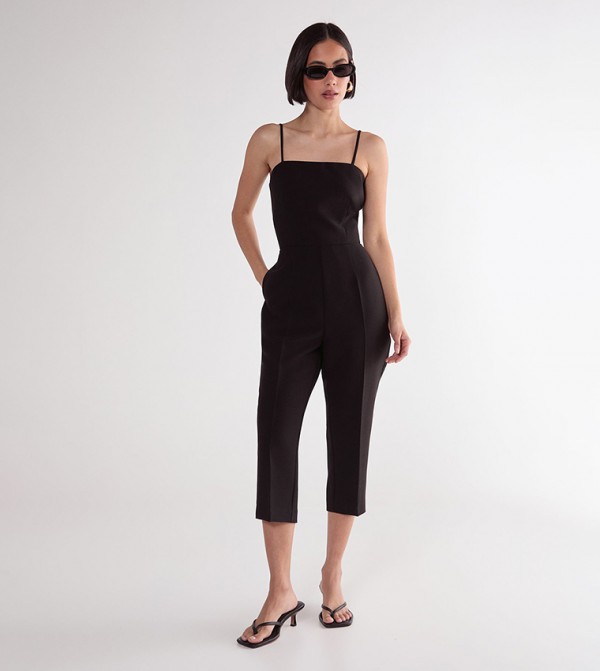 Tailored Shoulder Strap Capri Playsuit
