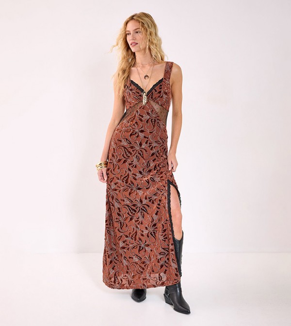 فستان ماكسي بدون كم