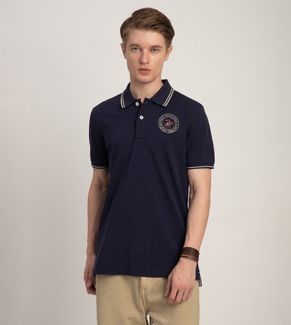 Logo Embroidered Short Sleeves Polo T-Shirt