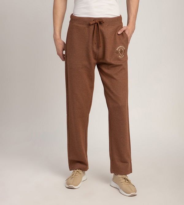Logo Embroidered Drawstring Waist Sweatpants