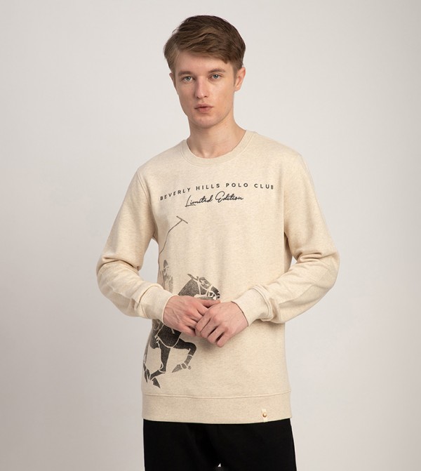 Logo Embroidered Crew Neck Sweatshirt
