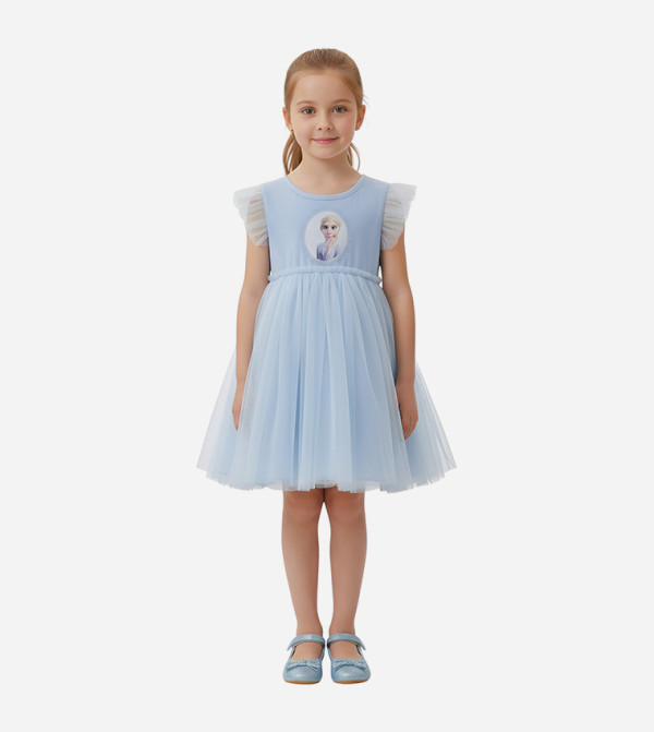Elsa Fairytale Print Mini Dress
