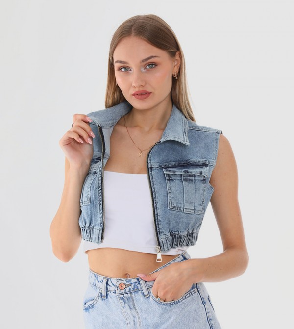 Denim vest best sale near me