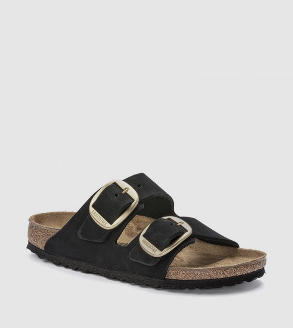 Arizona Big Buckle Nubuck Leather Black 