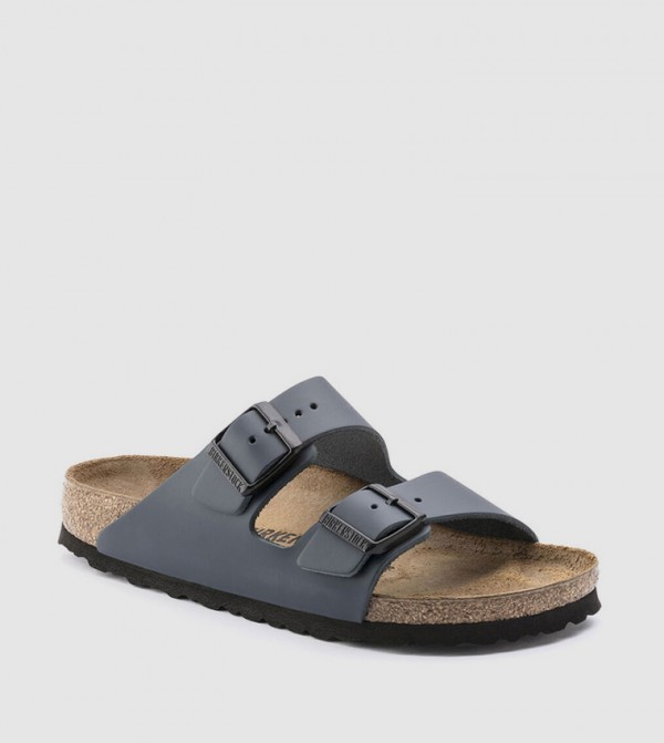 شبشب أريزونا بجلد طبيعي - أزرق