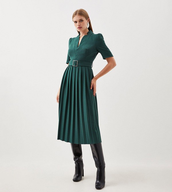 KAREN MILLEN 日本未入荷 ペイズリー フレアスリーブ 長袖 ミニ bkk03446_forest_xl.jpg