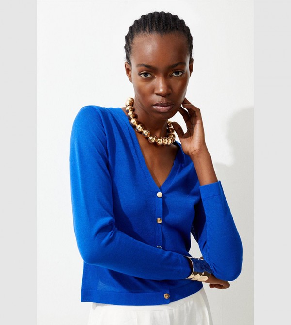 Buy Karen Millen Viscose Blend Lightweight Summer Knit Cardigan In