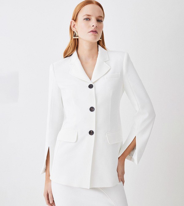 Buy Karen Millen Italian Compact Scuba Jersey Single Breasted Jacket In