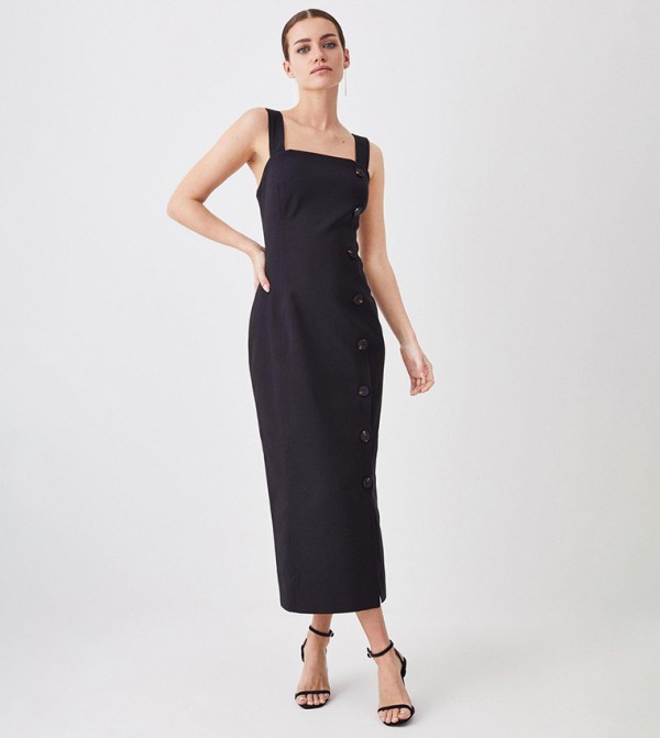 Buy SKIMS Black Soft Lounge Long Slip Dress for Women in Saudi