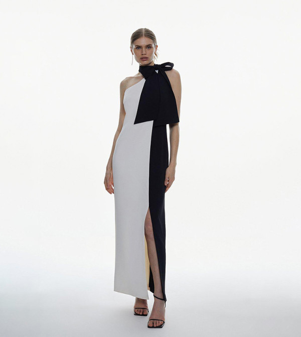 Karen Colorblock Bowknot Maxi Dress main image 1