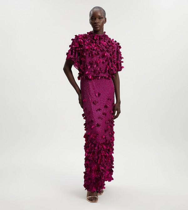 فستان ماكسي كم انجل بكريستال