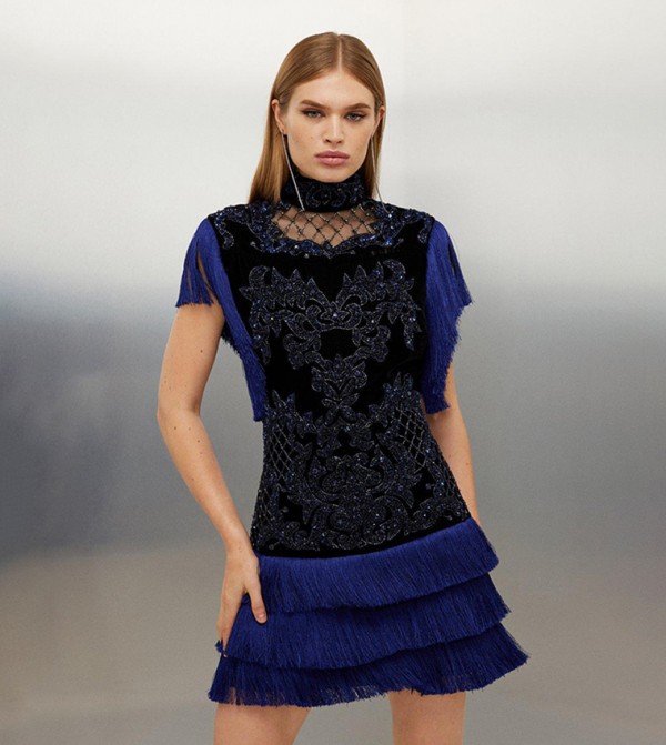 日本未入荷★Karen Millen Vネックミディアムドレス 日本未入荷☆Karen Millen レーストップマキシドレス