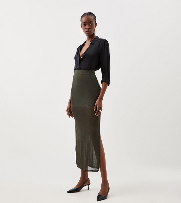 Green pencil outlet skirt xl