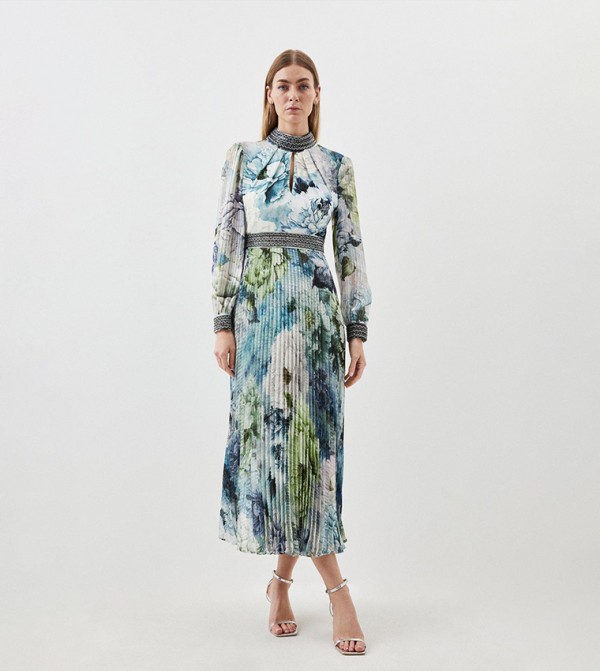 Karen millen oversized shop check maxi dress
