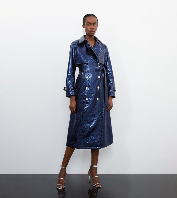 Metallic 2024 trench coat