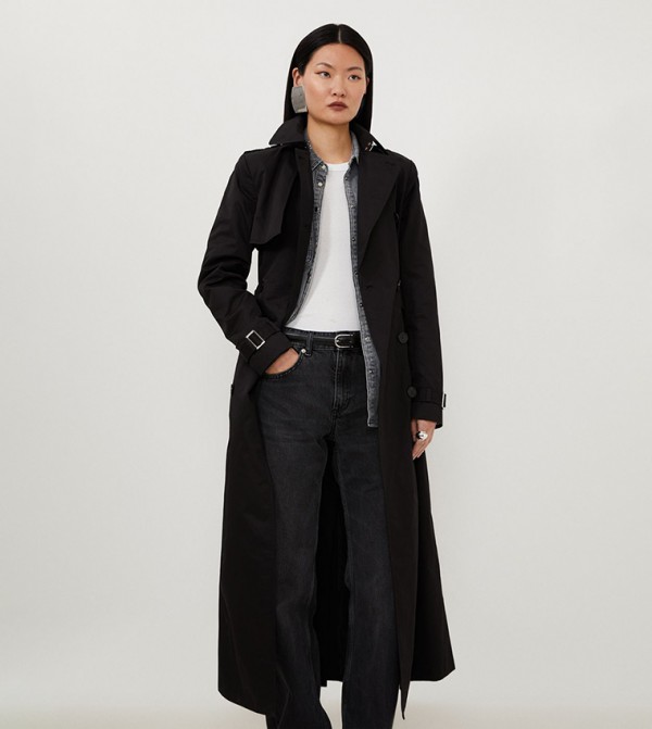 Petite Tailored Classic Belted Trench Coat