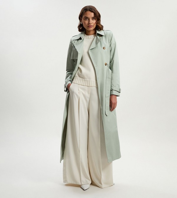 Petite Classic Belted Trench Coat