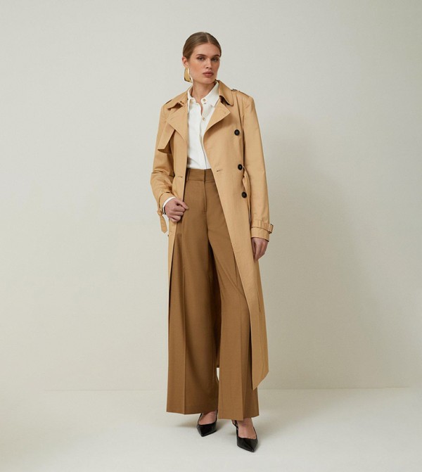 Tailored Classic Belted Trench Coat