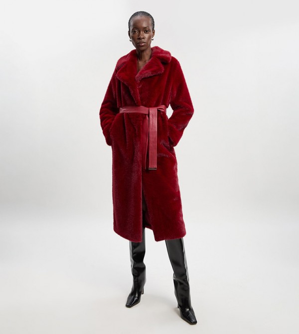 Faux Fur Long Sleeves Coat