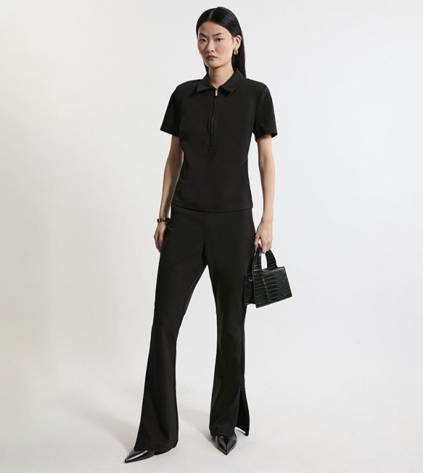 Luxe Ponte Jersey Flared Leggings