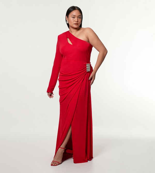Curve Premium Viscose Jersey Maxi Dress