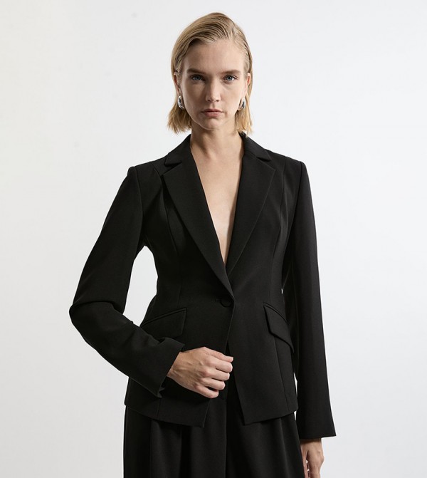 Crepe Long Sleeves Blazer