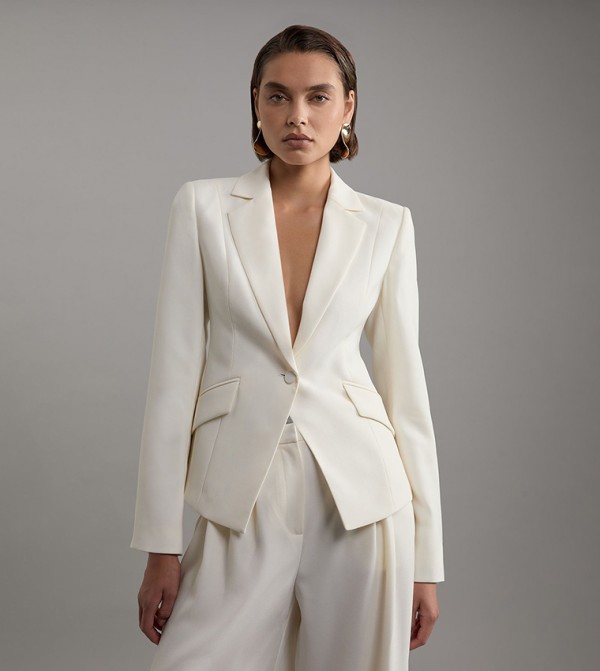 Crepe Long Sleeves Blazer