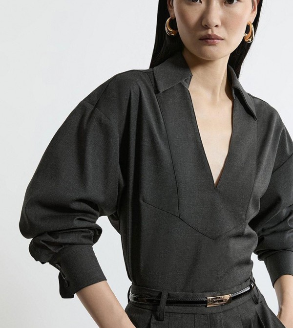 Tailored Collared Long Sleeves Shirt