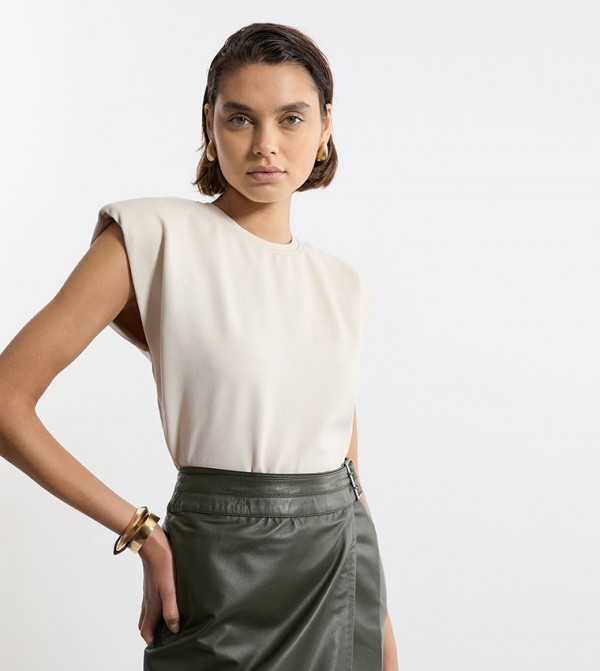Ponte Shell Sleeveless Top