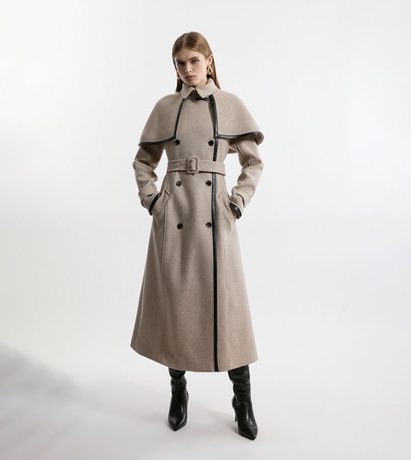 Wool Skirt Tailored Midaxi Coat