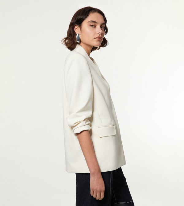 Stretch Long Sleeves Oversized Blazer