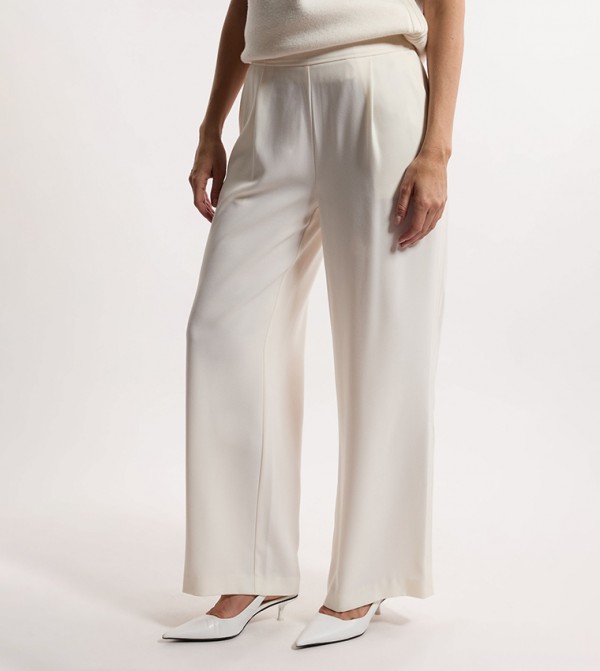Crepe Essential Wide Leg Trousers