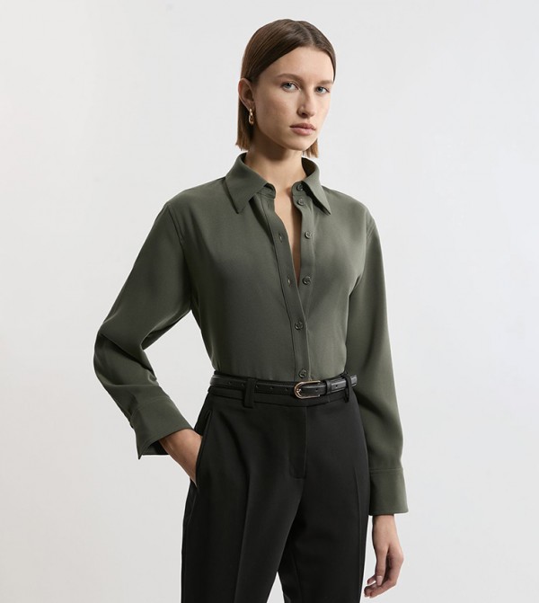 Crepe Essential Long Sleeves Shirt