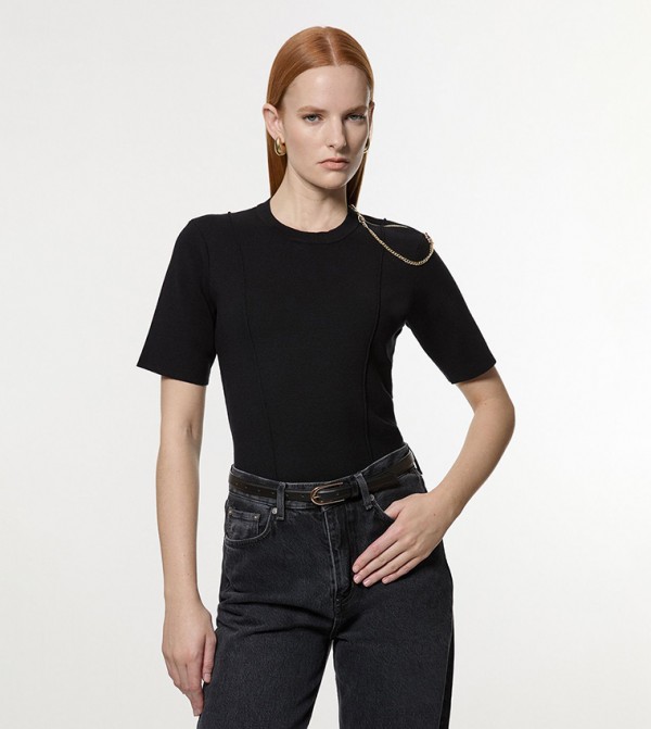 Milano Knit Chain Detail Top