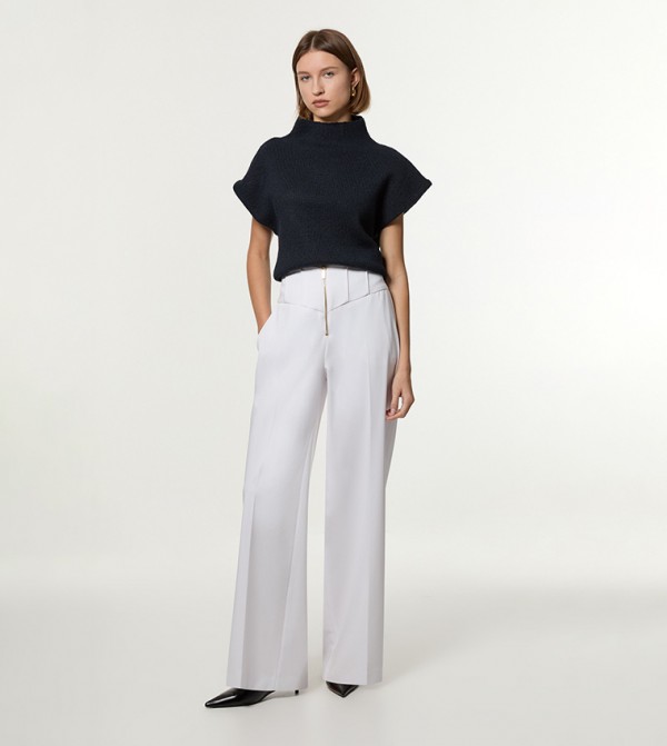 Tailored Stitch Detail Straight Fit Trousers