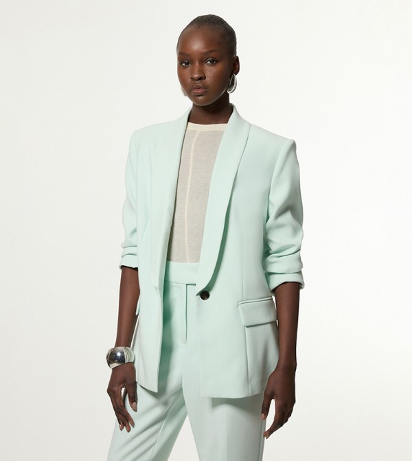 Stretch Tailored Long Sleeves Blazer