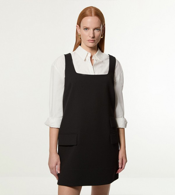 Compact Stretch Essential Tailored Pocket Mini Dress