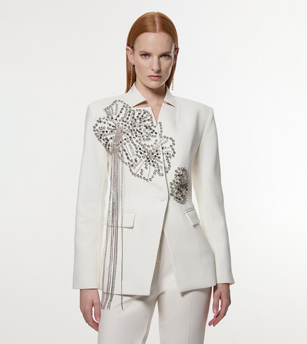 Embellished Tailored Blazer Jacket