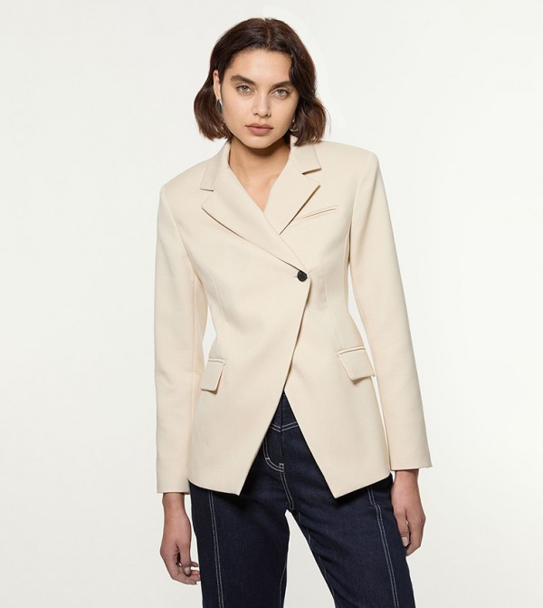 Asymmetric Tailored Single Breasted Blazer